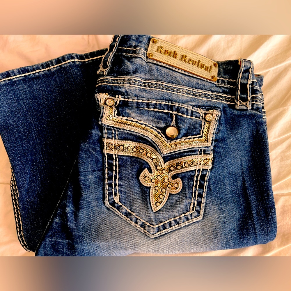 ROCK REVIVAL KAI EASY BOOT CUT JEANS size 31 long